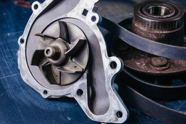 Close-up image of a water pump mechanism.